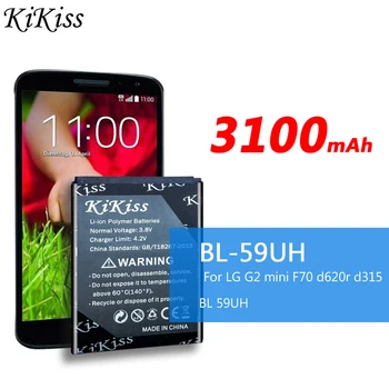 Нов BL-59UH 3100 mah Литиево-йонна батерия За LG Optimus G2 mini G2mini D620 D620R D620K D618 D410 D315 F70 Батерии за мобилни телефони