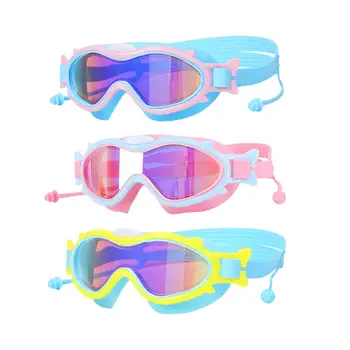 Детски очила за плуване, слънчеви Очила с ушни втулки Удобни очила за плуване, с широка панорама.