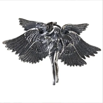 Ретро стил, 100% висулка във формата на ангел от сребро 925 проба с шест крила