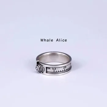 FoYuan Корейската версия Минималистичного пръстени с измервателната линийка в стил Ins за дамски Модни Ниша на Интернет-знаменитост Универсална